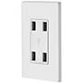 Leviton White 4-Port USB Charger Wall Receptacle