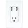 Leviton White Combination USB Charger and 15A Wall Outlet