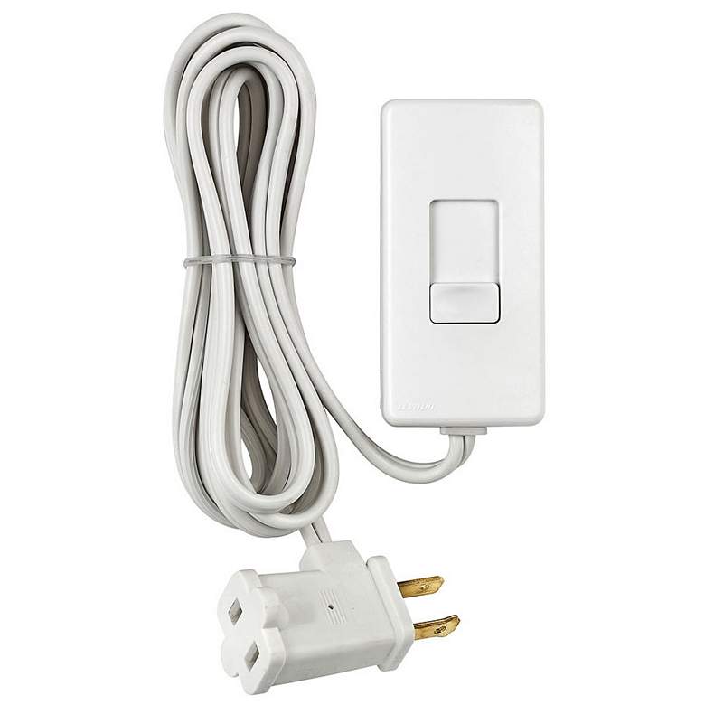 Image 1 Leviton White Finish CFL-LED Plug-In Universal Table Top Dimmer