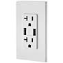 Leviton White USB/Tamper-Resistant 20A Duplex Wall Outlet