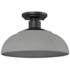 Levitt 13 5/8" Wide Outdoor Semi-flush in Natural Black with Natural G
