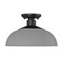 Thumbnail2 of Levitt 13 5/8" Wide Outdoor Semi-flush in Natural Black with Natural G more views