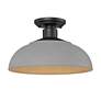 Thumbnail3 of Levitt 13 5/8" Wide Outdoor Semi-flush in Natural Black with Natural G more views