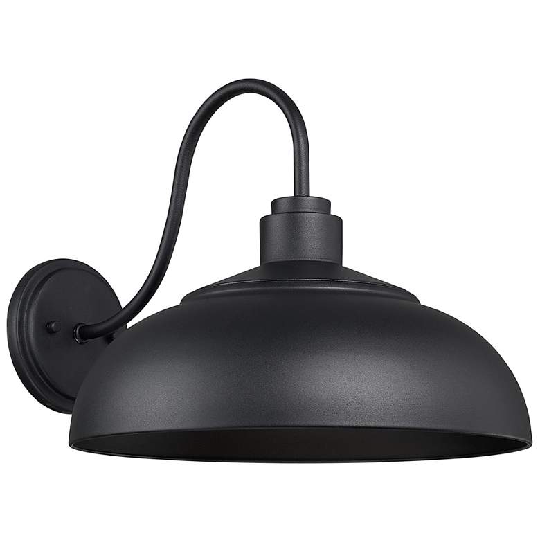 Image 1 Levitt 13 5/8" Wide Outdoor Wall Light in Natural Black with Natural B