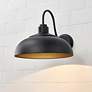 1_Levitt 13 5/8" Wide Outdoor Wall Light in Natural Black with Natural B