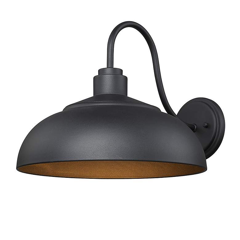 Image 4 Levitt 13 5/8" Wide Outdoor Wall Light in Natural Black with Natural B more views