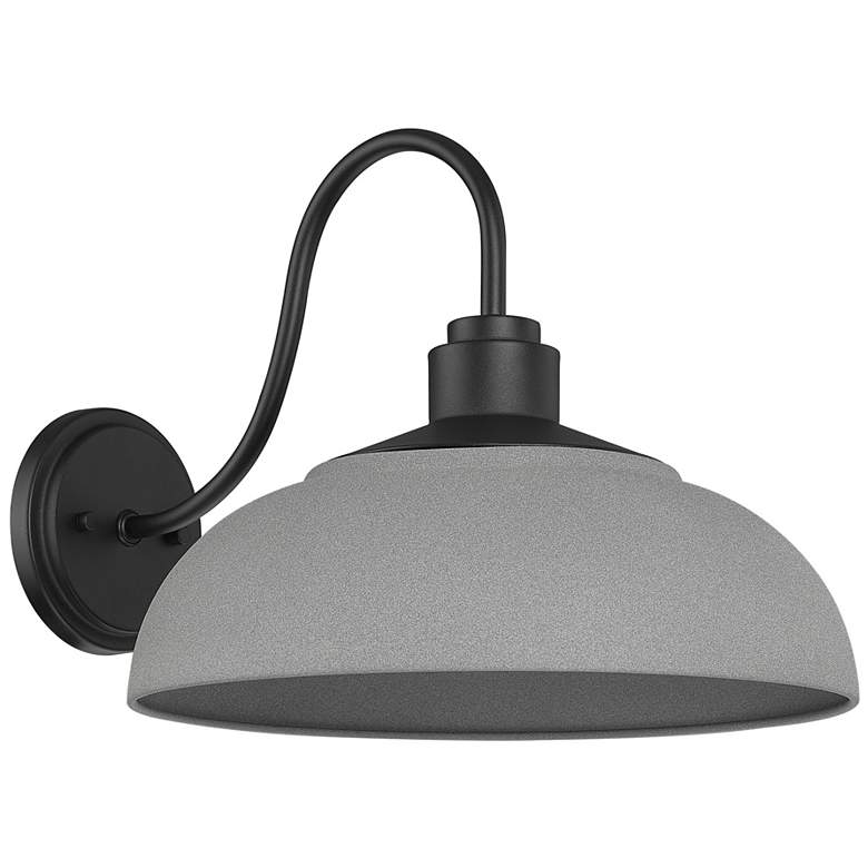 Image 2 Levitt 13 5/8" Wide Outdoor Wall Light in Natural Black with Natural G