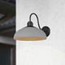 1_Levitt 13 5/8" Wide Outdoor Wall Light in Natural Black with Natural G