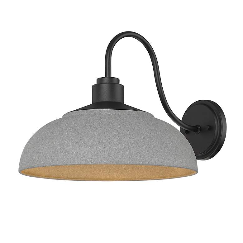 Image 4 Levitt 13 5/8" Wide Outdoor Wall Light in Natural Black with Natural G more views