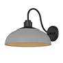 4_Levitt 13 5/8" Wide Outdoor Wall Light in Natural Black with Natural G more views