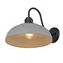 5_Levitt 13 5/8" Wide Outdoor Wall Light in Natural Black with Natural G more views