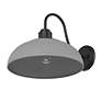 6_Levitt 13 5/8" Wide Outdoor Wall Light in Natural Black with Natural G more views