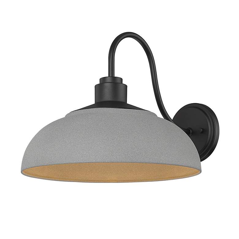 Image 7 Levitt 13 5/8" Wide Outdoor Wall Light in Natural Black with Natural G more views