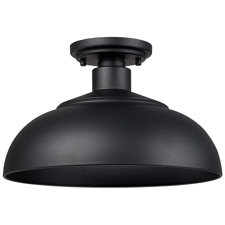 Image 1 Levitt 13 3/4" Wide Natural Black Outdoor Ceiling Light