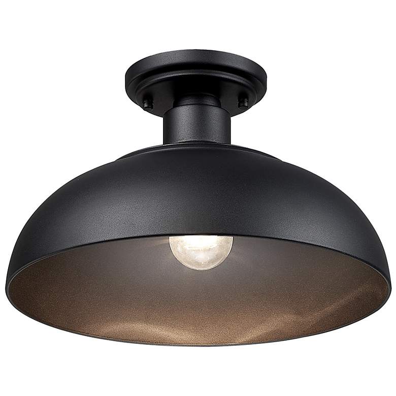 Image 3 Levitt 13 3/4" Wide Natural Black Outdoor Ceiling Light more views