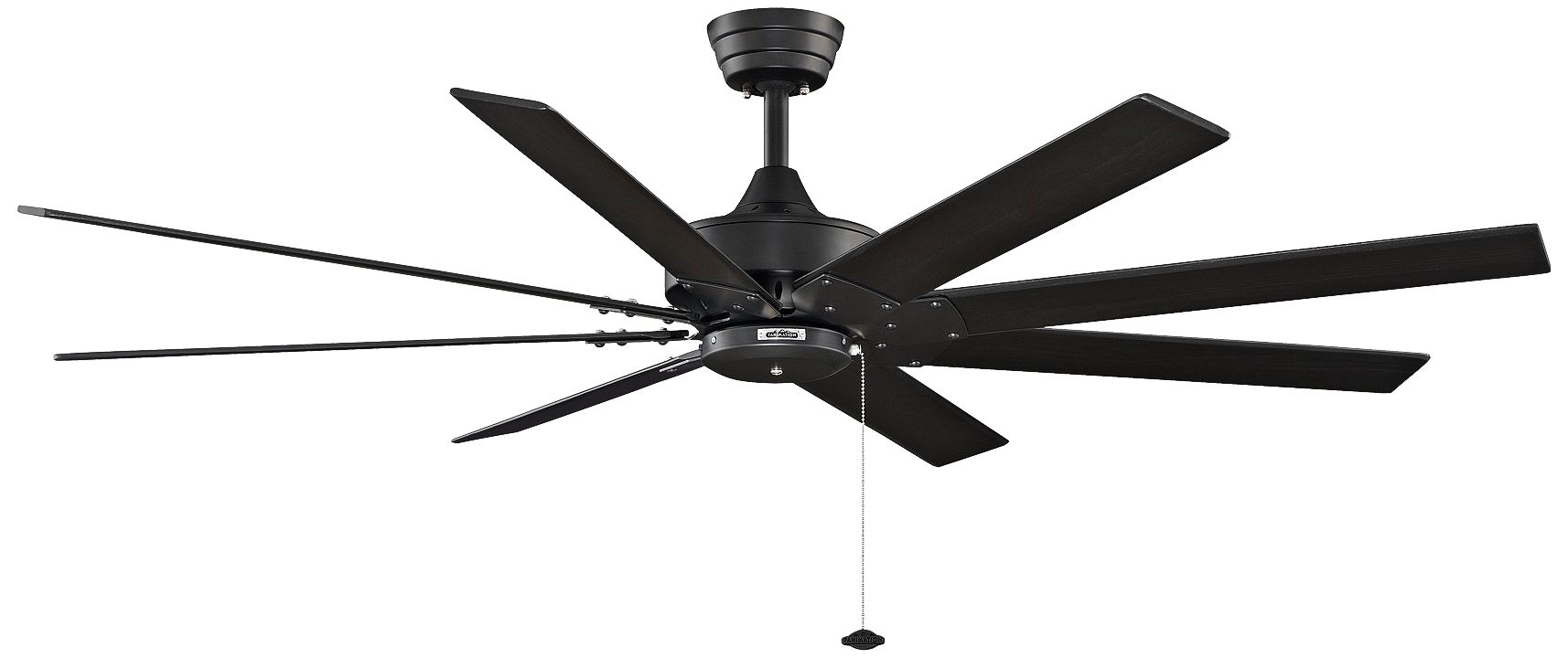 Image 2 Levon 63 inch Indoor Ceiling Fan - Black with Black blades