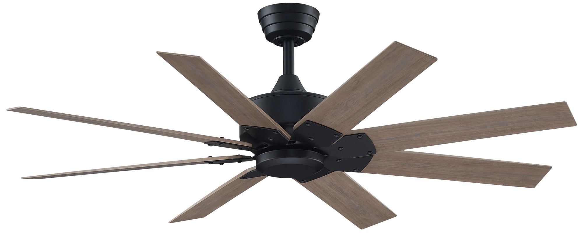 Levon Custom 52 in In/Out Smart Fan - Black w/ Washed Pine Blades