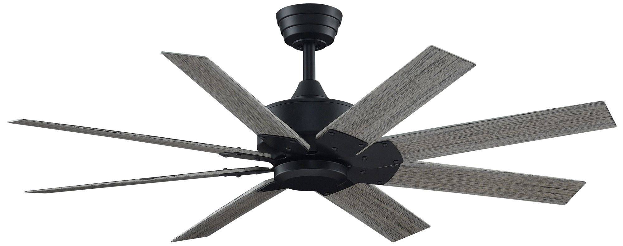 Levon Custom 52 in In/Out Smart Fan - Black w/ Weathered Wood Blades