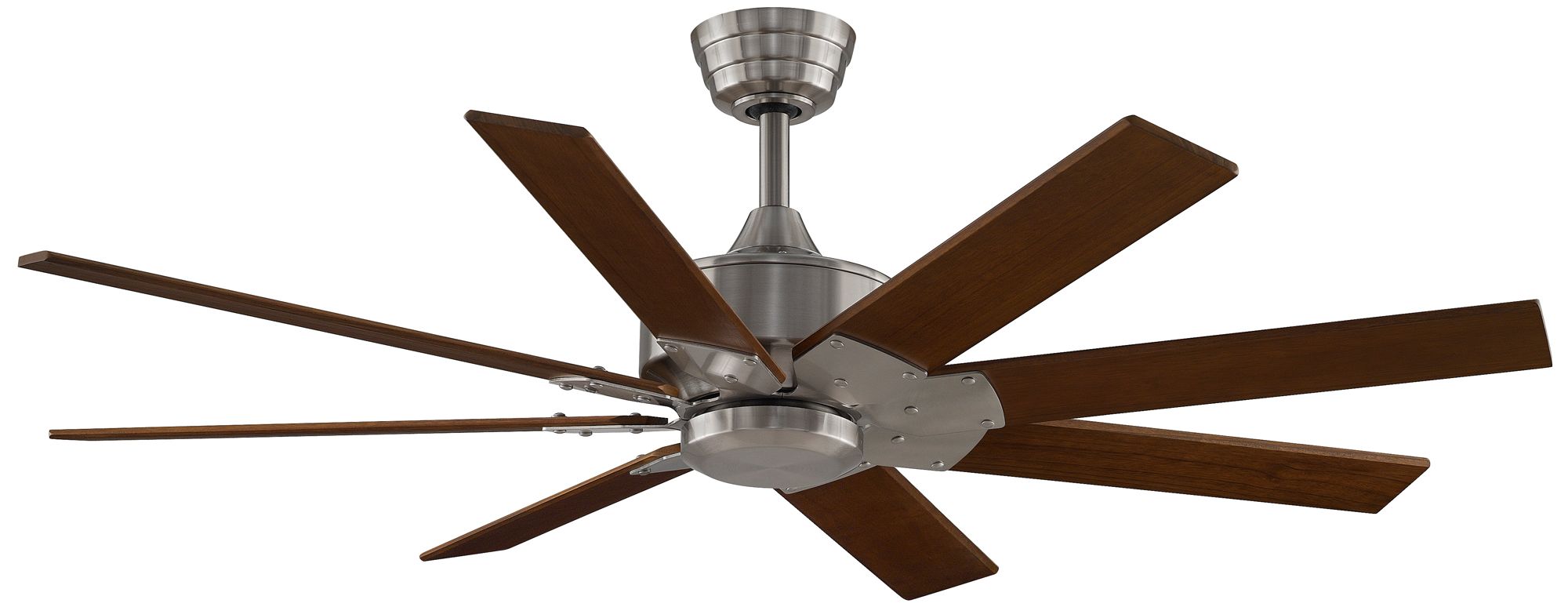 Levon Custom 52 in In/Out Smart Fan - Br. Nickel w/ Dark Walnut Blades