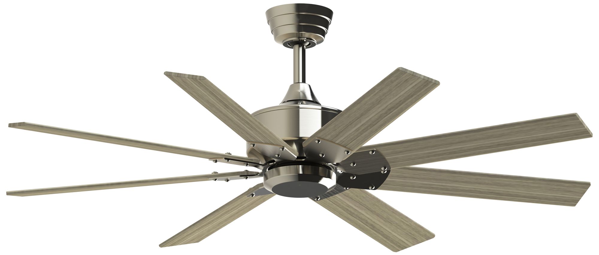 Levon Custom 52 in In/Out Smart Fan - Br. Nickel w/ Washed Pine Blades