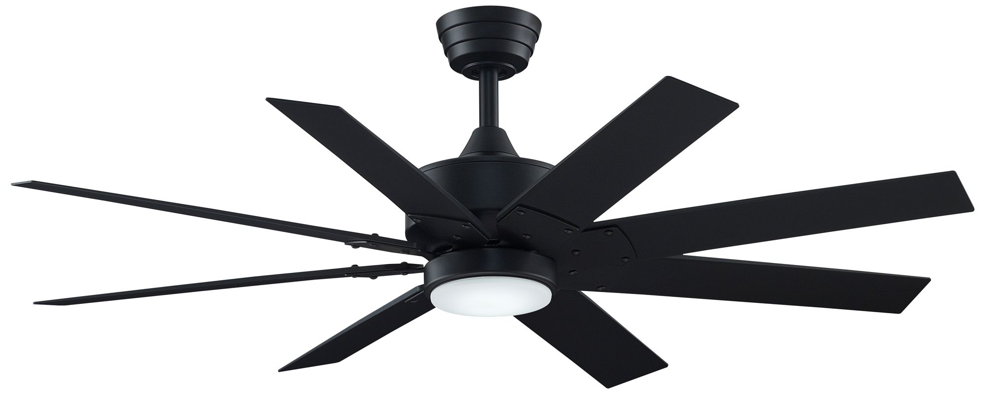 Levon Custom 52 in In/Out Smart Fan w/ LED CCT Lt Kit - Black Blades