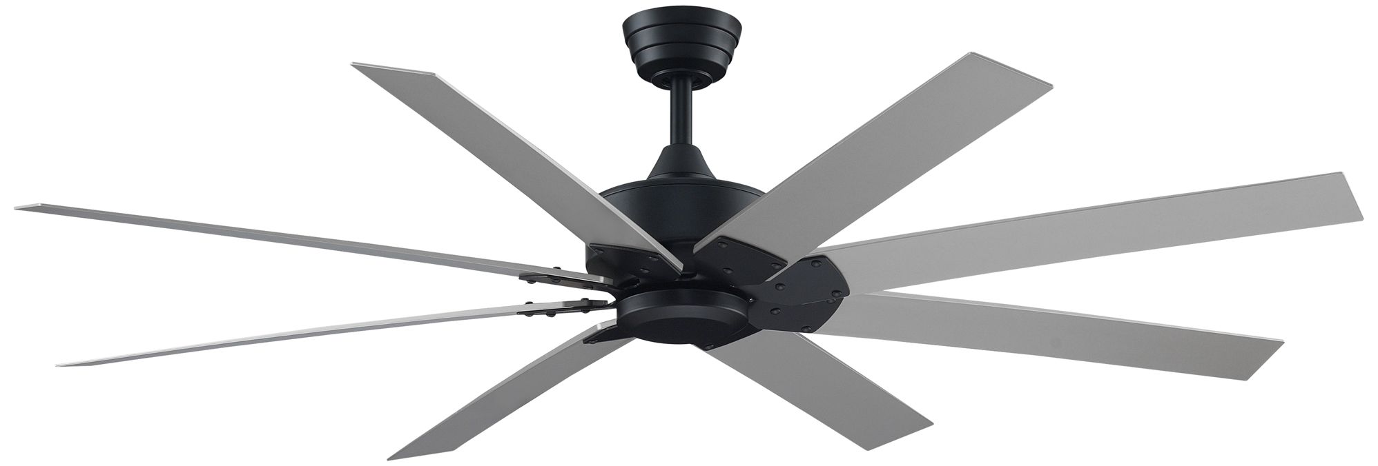 Levon Custom 64 in In/Out Smart Fan - Black w/ Br. Nickel Blades