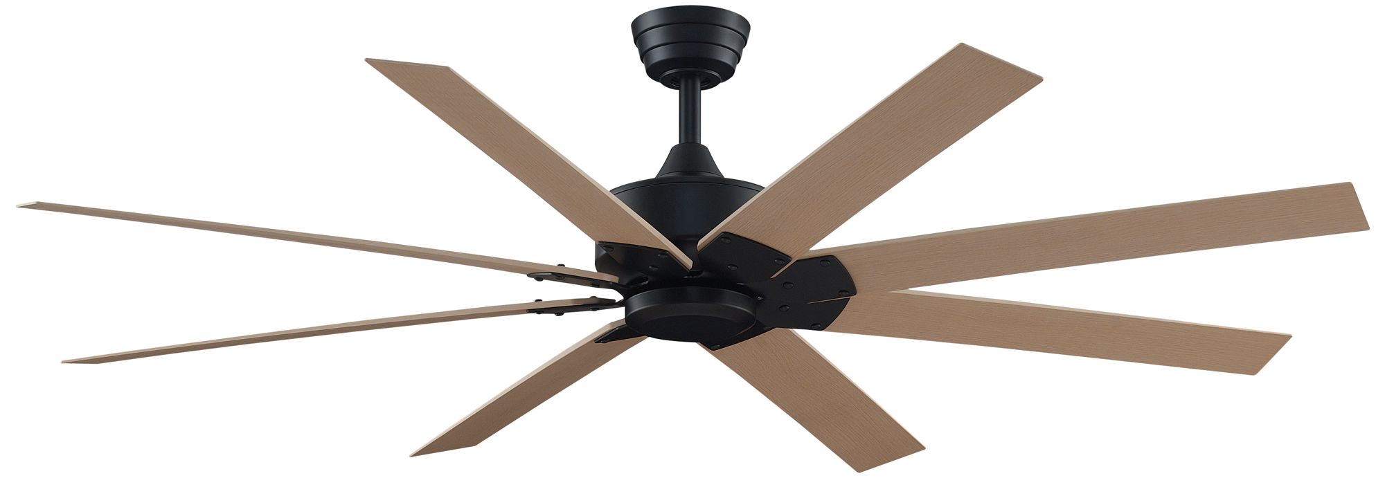 Levon Custom 64 in In/Out Smart Fan - Black w/ Natural Blades