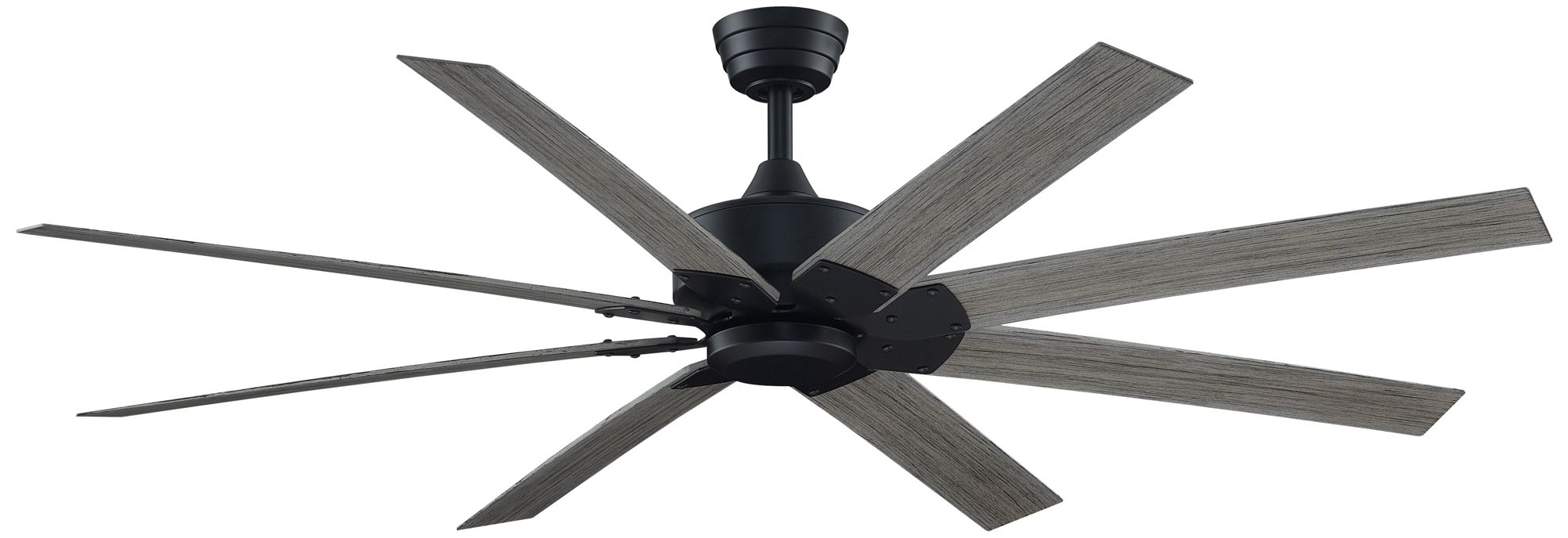 Levon Custom 64 in In/Out Smart Fan - Black w/ Weathered Wood Blades