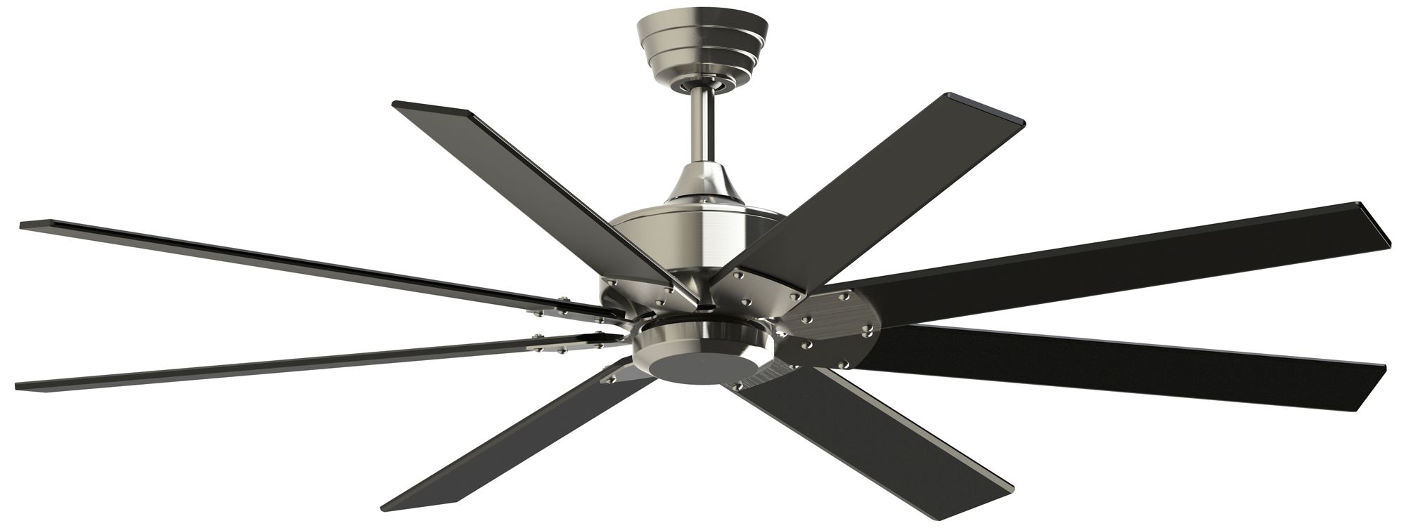Levon Custom 64 in In/Out Smart Fan - Br. Nickel w/ Black Blades