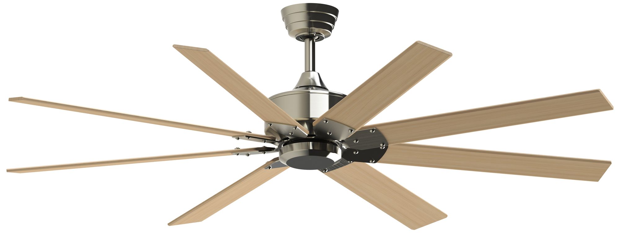 Levon Custom 64 in In/Out Smart Fan - Br. Nickel w/ Natural Blades
