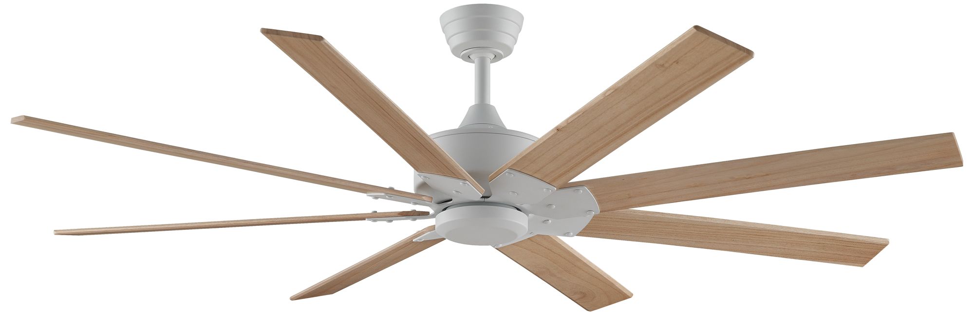 Levon Custom 64 in In/Out Smart Fan - Matte White w/ Natural Blades