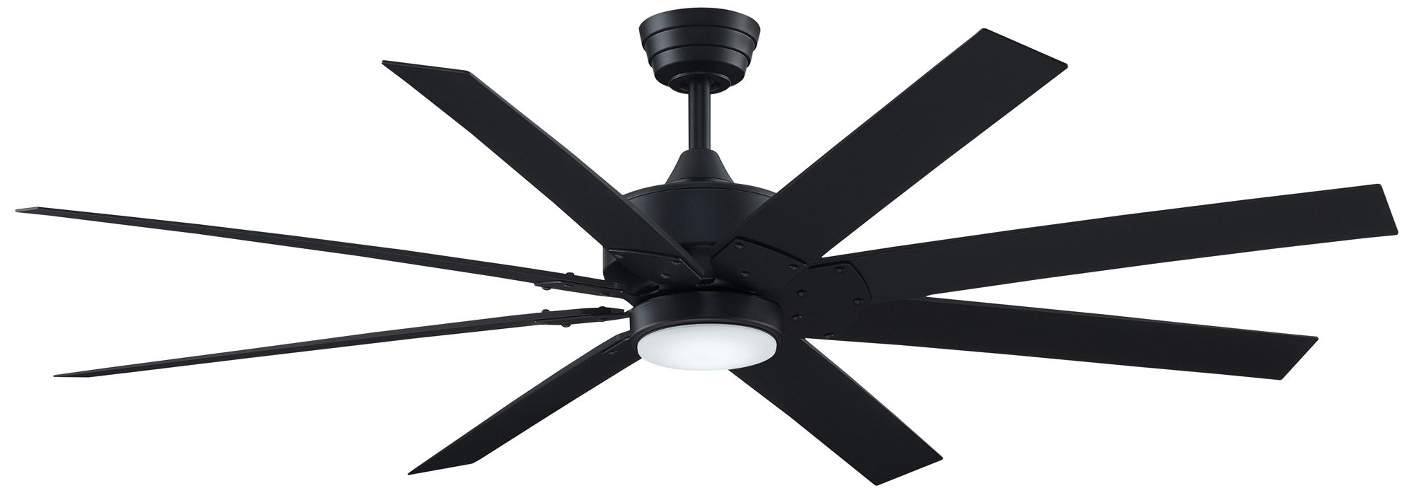 Levon Custom 64 in In/Out Smart Fan w/ LED CCT Lt Kit - Black Blades