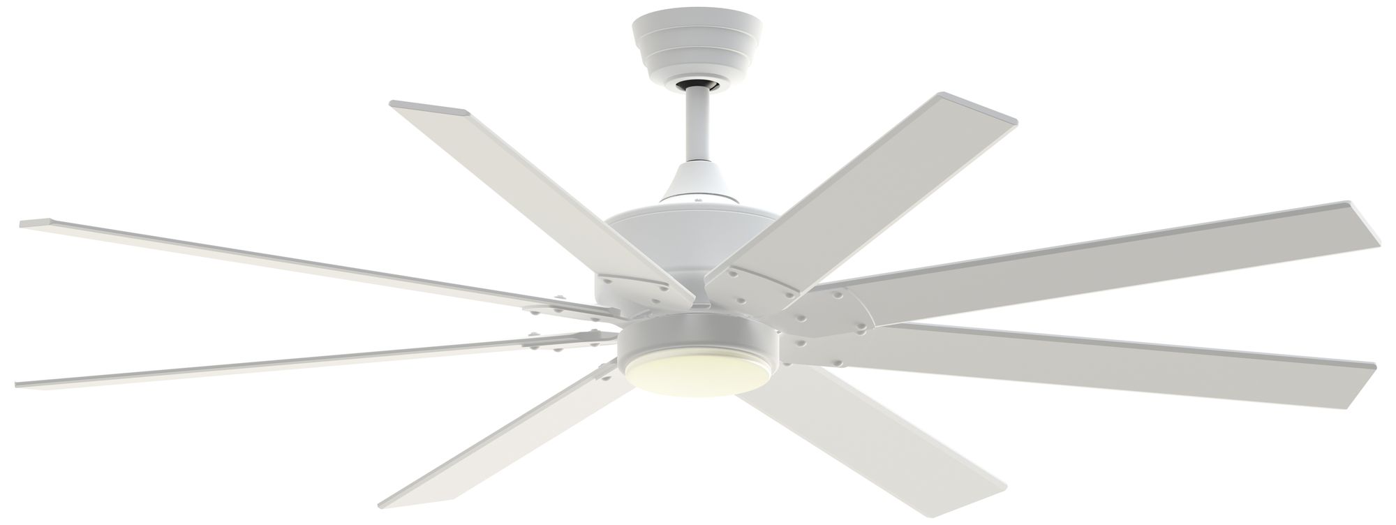 Levon Custom 64 in In/Out Smart Fan w/ LED CCT Lt Kit - Matte White Blades