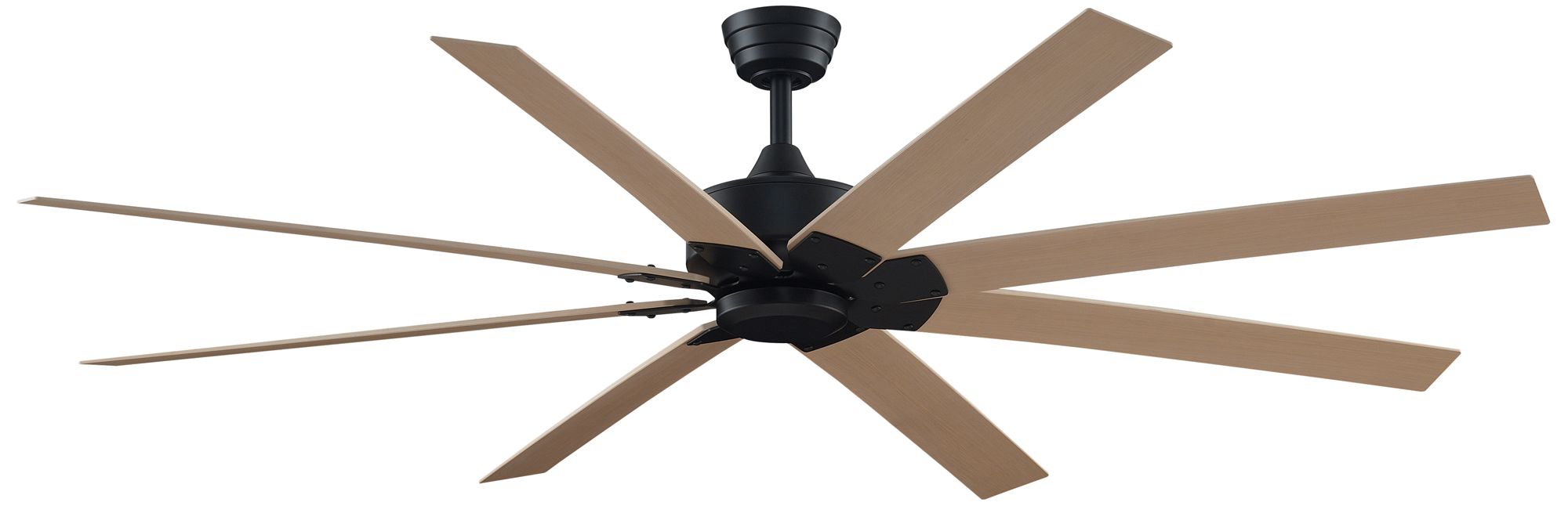 Levon Custom 72 in In/Out Smart Fan - Black w/ Natural Blades