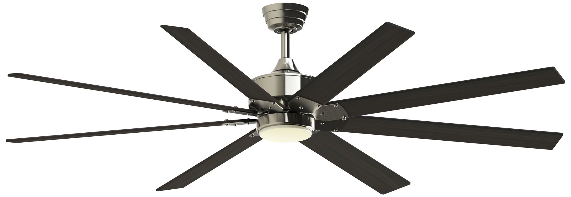 Levon Custom 72 in In/Out Smart Fan - Br. Nickel w/ Dark Walnut Blades