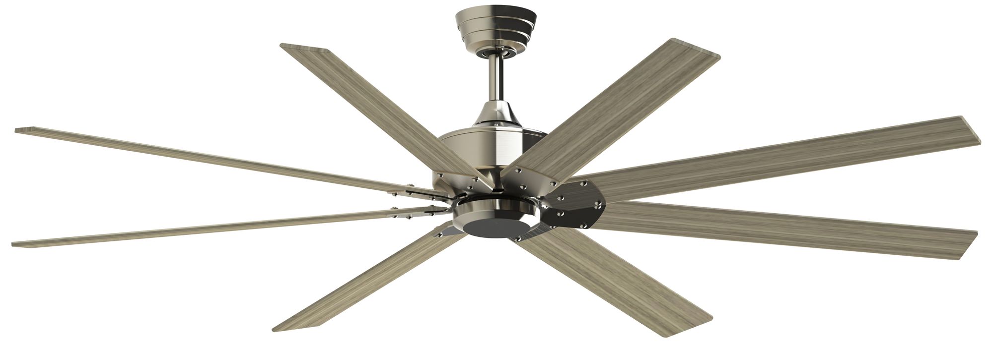 Levon Custom 72 in In/Out Smart Fan - Br. Nickel w/ Washed Pine Blades