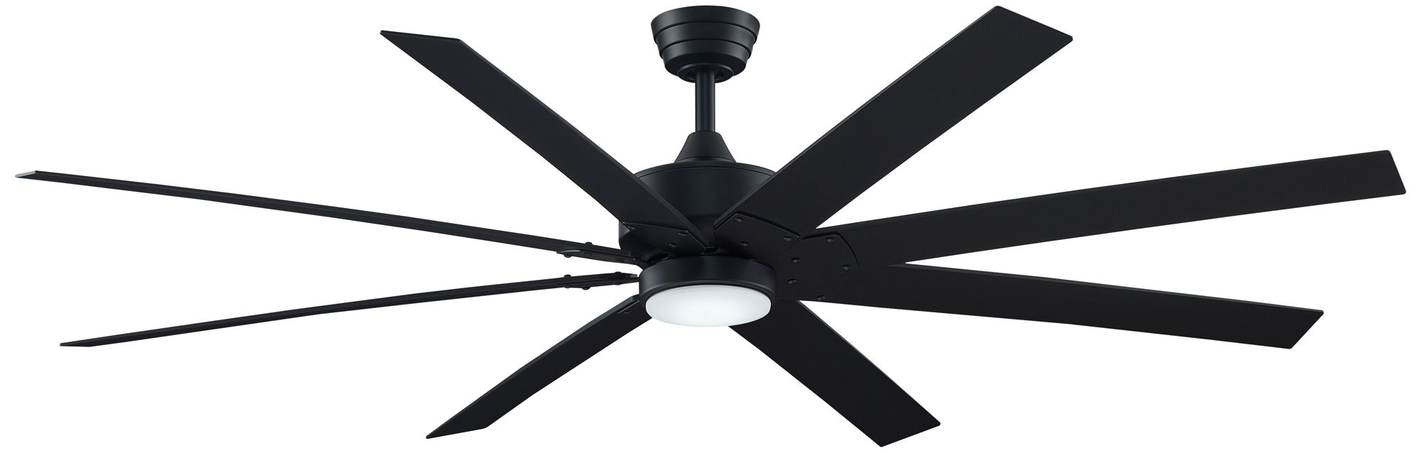 Levon Custom 72 in In/Out Smart Fan w/ LED CCT Lt Kit - Black Blades