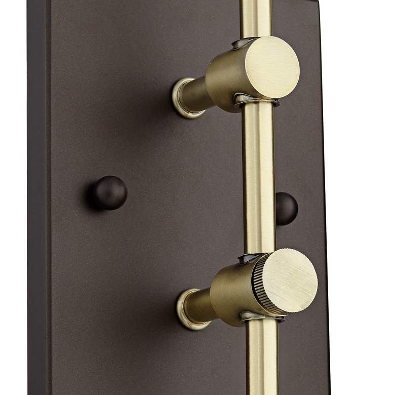 Image 4 Lewes Bronze and Antique Brass Plug-In Wall Lamp more views