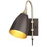 Lewes Bronze and Antique Brass Plug-In Wall Lamp