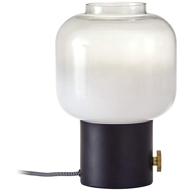 Image 1 Lewis 12" High Matte Black Uplight Accent Table Lamp