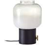 Lewis 12" High Matte Black Uplight Accent Table Lamp