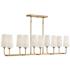 Lewis 44 1/2"W Heritage Brass 10-Light Linear Chandelier