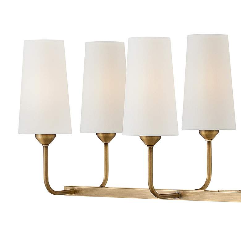Image 3 Lewis 44 1/2"W Heritage Brass 10-Light Linear Chandelier more views