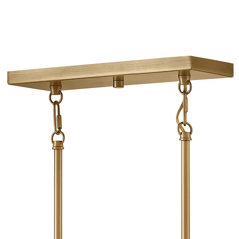 Image 5 Lewis 44 1/2"W Heritage Brass 10-Light Linear Chandelier more views