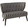Lewis Hand-Cut Shapes Charcoal Settee
