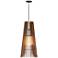 Lex 13.4" Wide Black Accented Walnut 4000K P1 Driver LED Pendant