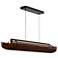 Lex 56" Wide Black Accented Dark Walnut 2700K P1 Driver LED Linear Pen
