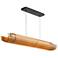 Lex 56" Wide Black Metal Accented Walnut 2700K P1 Driver LED Linear Pe