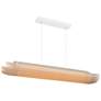 Lex 56" Wide White Accented White Oak 3500K P1 Driver LED Linear Penda