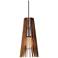 Lex 9.2" Wide Black Accented Walnut 2700K P1 Driver LED Pendant